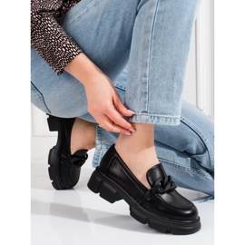 Goodin Mocassins femme Shelovet avec chaîne noire le noir 1 Goodin Mocassins femme Shelovet avec chaîne noire le noir 1
