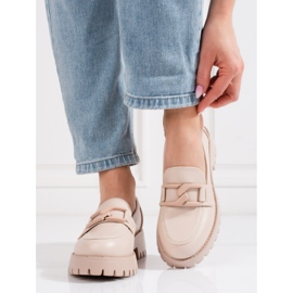 Goodin Chaussures compensées Shelovet beiges pour femmes 1 Goodin Chaussures compensées Shelovet beiges pour femmes 1