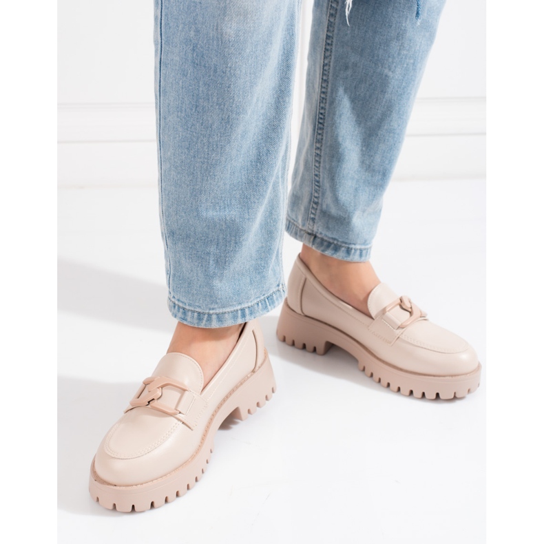 Goodin Chaussures compensées Shelovet beiges pour femmes 2 Goodin Chaussures compensées Shelovet beiges pour femmes 2