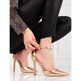 Talons dorés Shelovet pour femmes fixés autour de la cheville 2