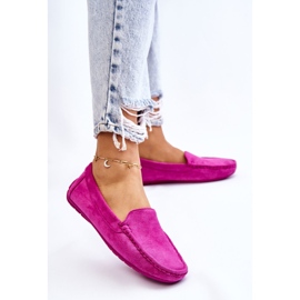 PE1 Mocassins en Daim pour Femme Violet Morreno rose 4
