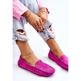 PE1 Mocassins en Daim pour Femme Violet Morreno rose 10
