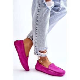 PE1 Mocassins en Daim pour Femme Violet Morreno rose 5