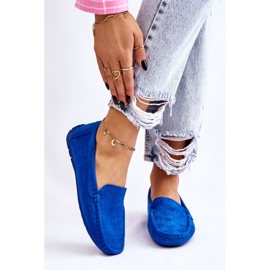 Mocassins en daim pour femmes Bleu Morreno 2