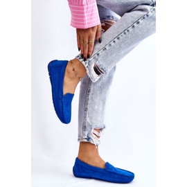 Mocassins en daim pour femmes Bleu Morreno 5