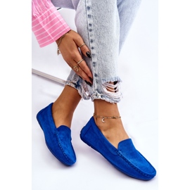 Mocassins en daim pour femmes Bleu Morreno 9