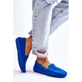 Mocassins en daim pour femmes Bleu Morreno 4