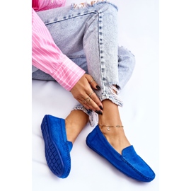 Mocassins en daim pour femmes Bleu Morreno 8