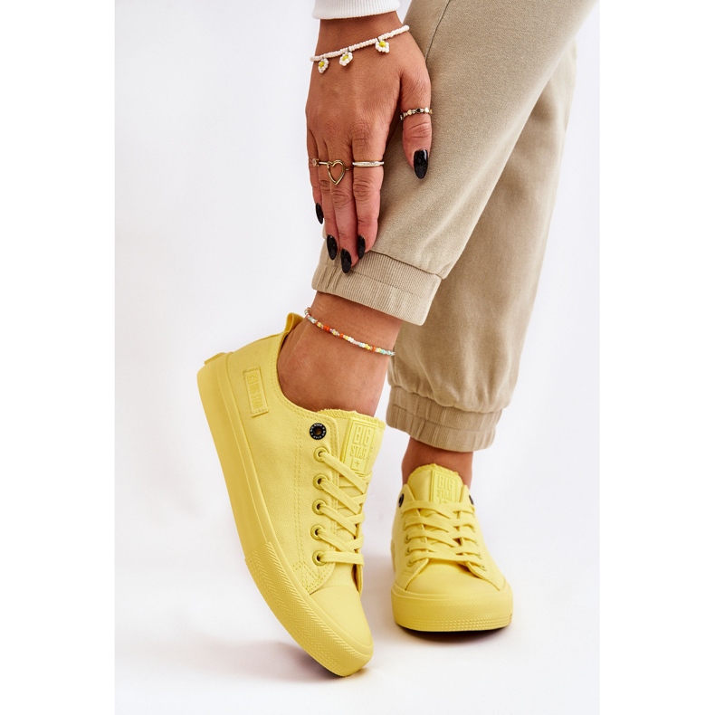 Baskets Basses Classiques Femme Big Star LL274026 Jaune 2