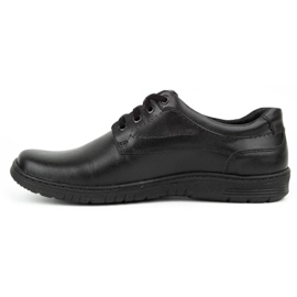KOMODO Chaussures décontractées en cuir pour hommes 921K noir 1