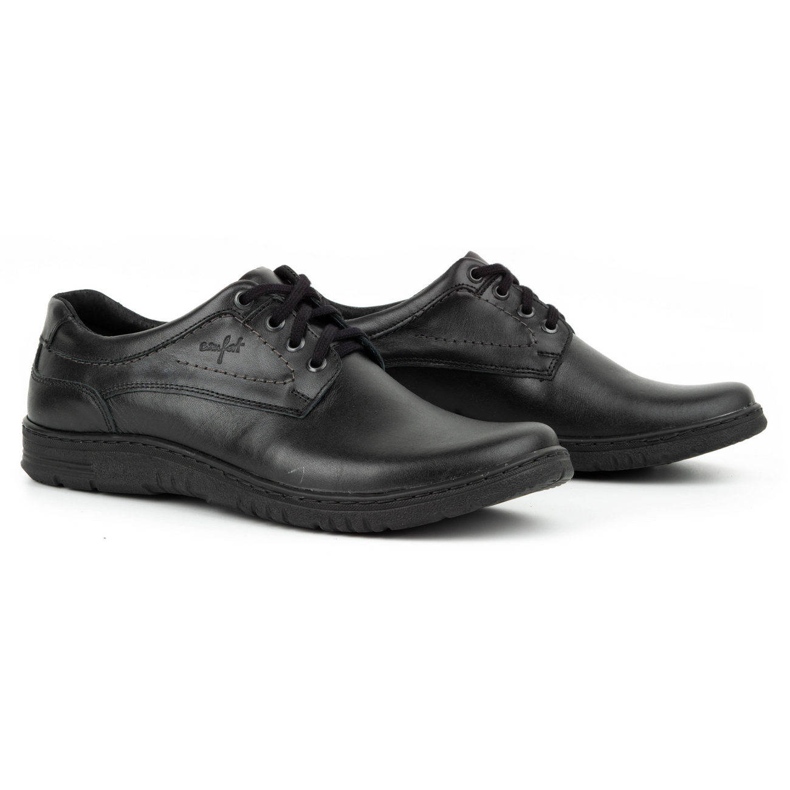KOMODO Chaussures décontractées en cuir pour hommes 921K noir le noir 2