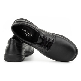 KOMODO Chaussures décontractées en cuir pour hommes 921K noir le noir 3