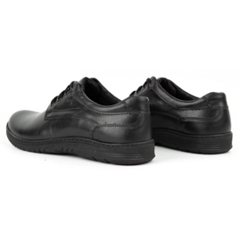 KOMODO Chaussures décontractées en cuir pour hommes 921K noir le noir 4