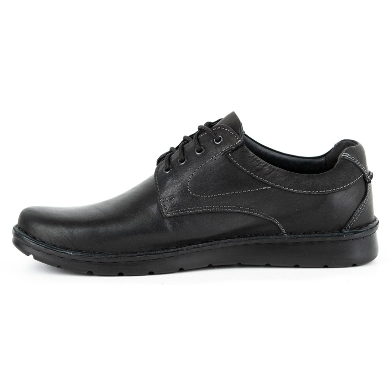 Kampol Chaussures décontractées en cuir pour hommes 13/27 visage noir 1