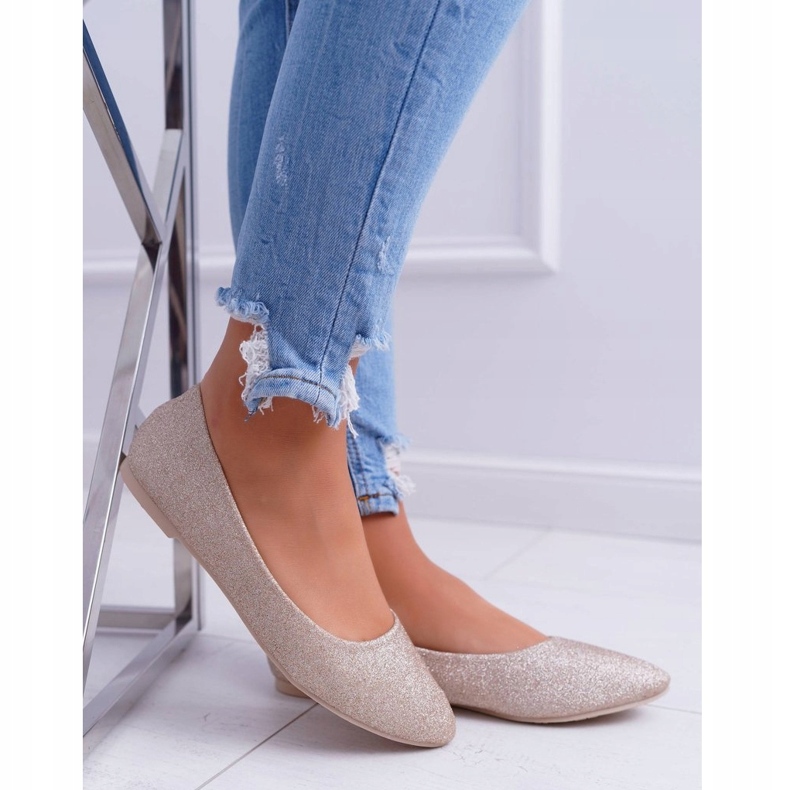PS1 Ballerines Femme Glitter Doré Fifi 4