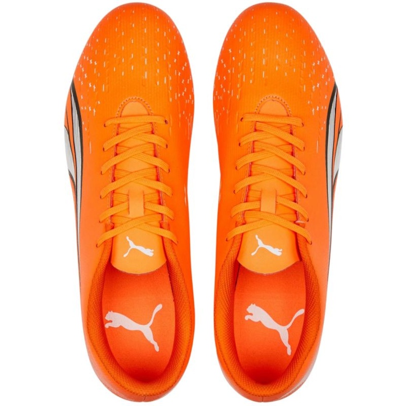 Chaussures de football Puma Ultra Play FG/AG 107224 01 orange oranges et rouges 2