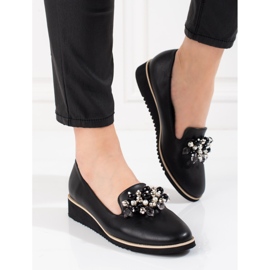 Goodin Chaussures pour femmes à la mode Shelovet en cuir écologique noir 2