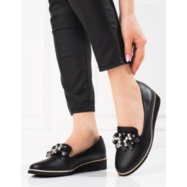 Goodin Chaussures pour femmes à la mode Shelovet en cuir écologique noir 1