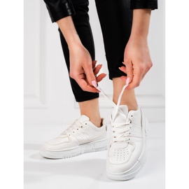 SHELOVET Chaussures de sport pour femmes blanc 1