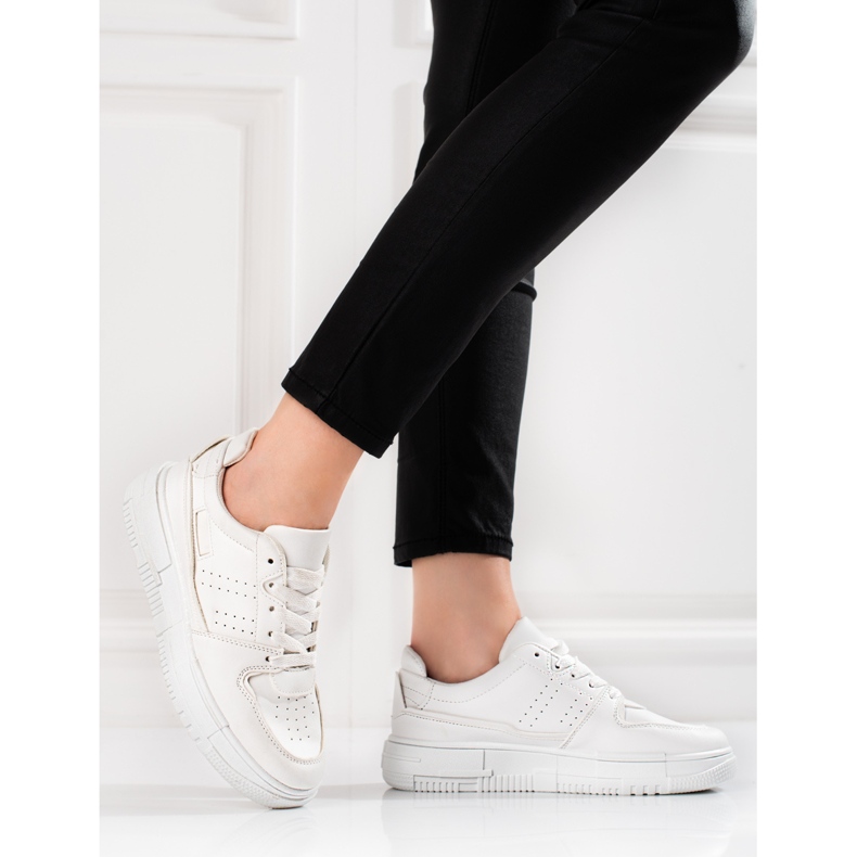 SHELOVET Chaussures de sport pour femmes blanche 2
