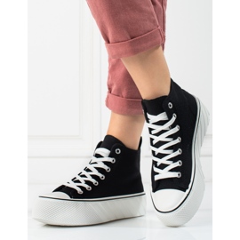 Baskets montantes noires Shelovet, femmes le noir 1