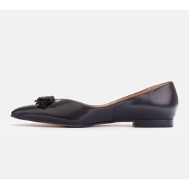 Marco Shoes Ballerines subtiles à franges le noir 1