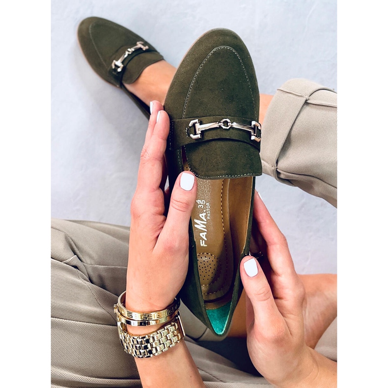 Mocassins femme Juss Green vert 2