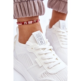 Baskets confortables pour femmes Système de mousse à mémoire de forme Big Star LL274415 Blanc blanche 6