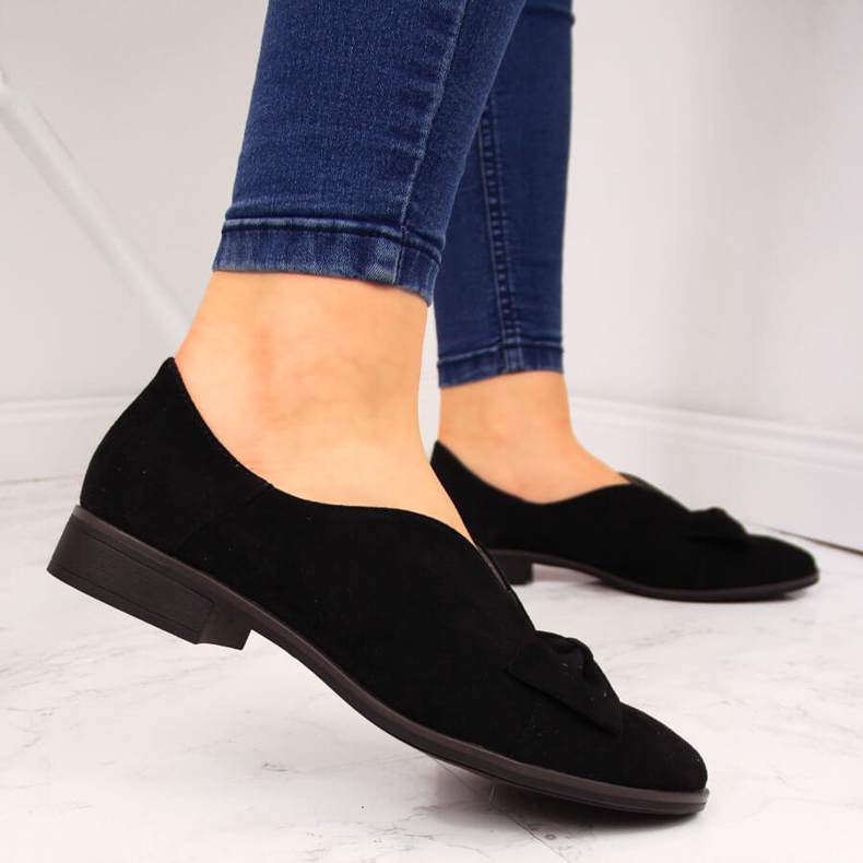 Chaussures femme avec un noeud noir Jezzi le noir 2