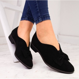 Chaussures femme avec un noeud noir Jezzi le noir 1