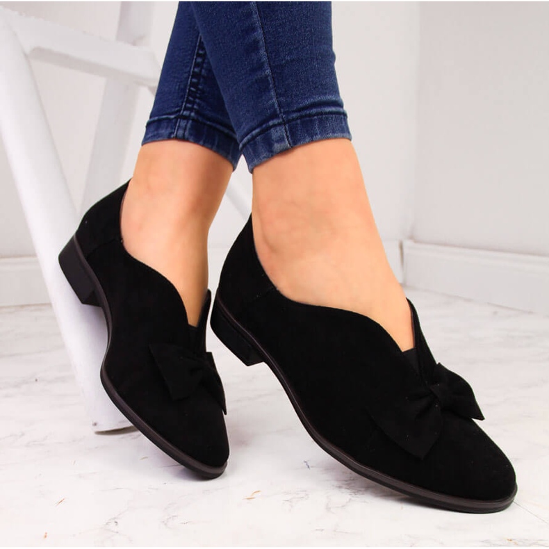 Chaussures femme avec un noeud noir Jezzi 1