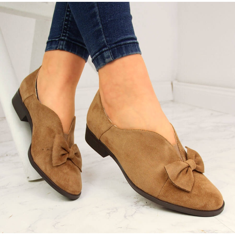 Chaussures femme à nœud beige Jezzi 1