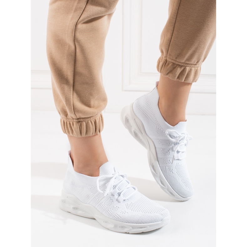 Chaussures de sport en textile blanc Shelovet 1