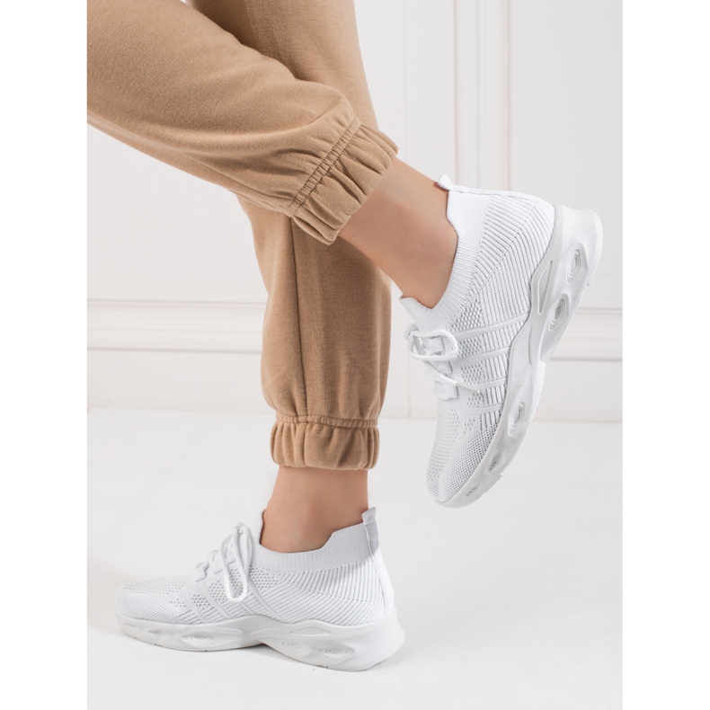 Chaussures de sport en textile blanc Shelovet 2