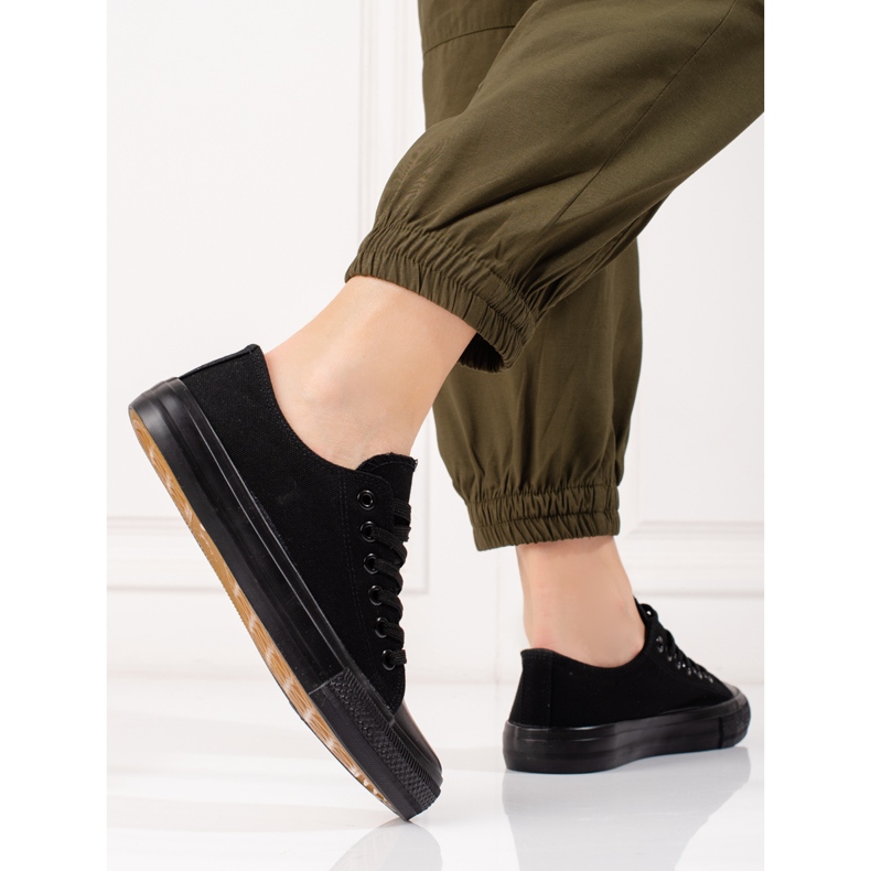 Baskets classiques noires pour femmes le noir 2