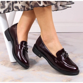 Mocassins vernis bordeaux femme Potocki SZ12020 rouge 1