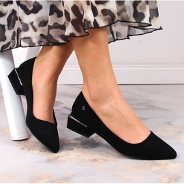Escarpins daim pointus noirs femme Vinceza 20198 le noir 1