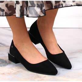 Escarpins daim pointus noirs femme Vinceza 20198 le noir 3