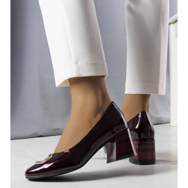 BM Escarpins en cuir verni bordeaux Kathleen rouge 1