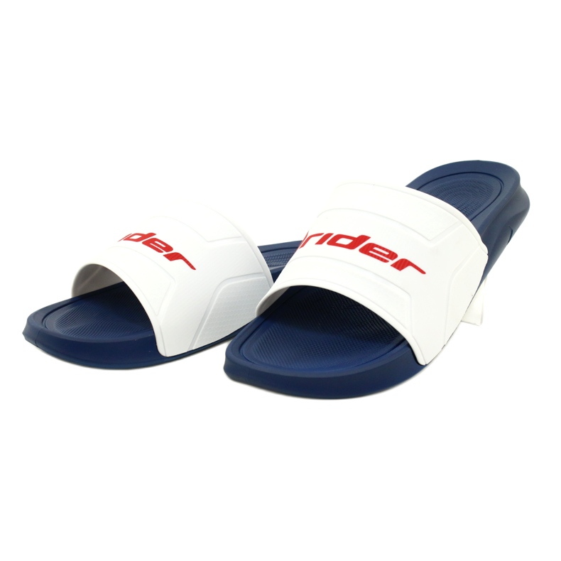 Les tongs masculins rider smash slide AD 12130 AI432 blanc 2