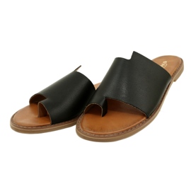 Black tong-fliples féminines tongs evento 22SD35-4586 Black noir 2