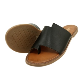 Black tong-fliples féminines tongs evento 22SD35-4586 Black noir 3