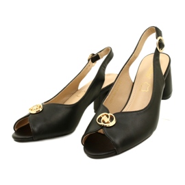 Evento Sandales féminines sur le poste avec décoration 23SD35-5480 noir le noir 5