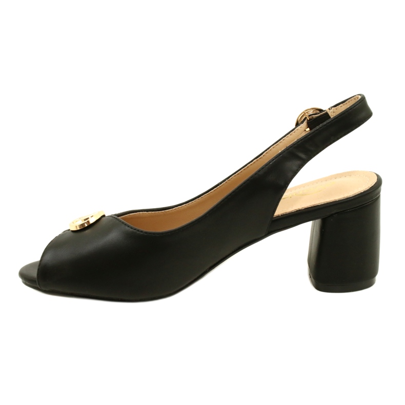 Evento Sandales féminines sur le poste avec décoration 23SD35-5480 noir le noir 4