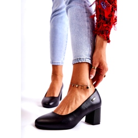 Escarpins en cuir On a Bar Sergio Leone PB178 Noir 1