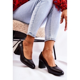 Escarpins en cuir On a Bar Sergio Leone PB178 Noir 2