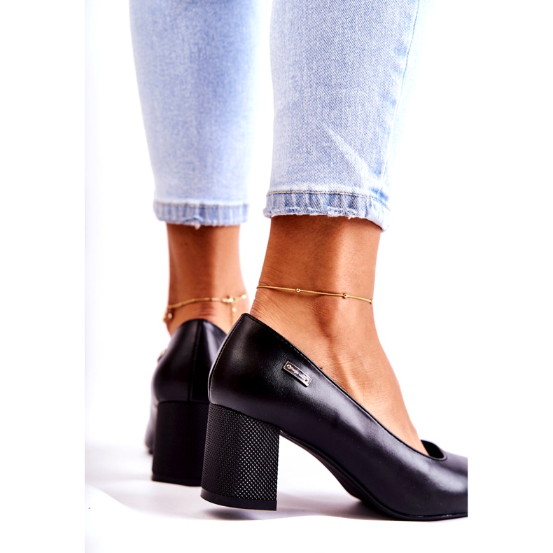 Escarpins en cuir On a Bar Sergio Leone PB178 Noir le noir 3