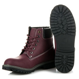 Mckeylor Bottes de randonnée femme bordeaux rouge 2 Mckeylor Bottes de randonnée femme bordeaux rouge 2
