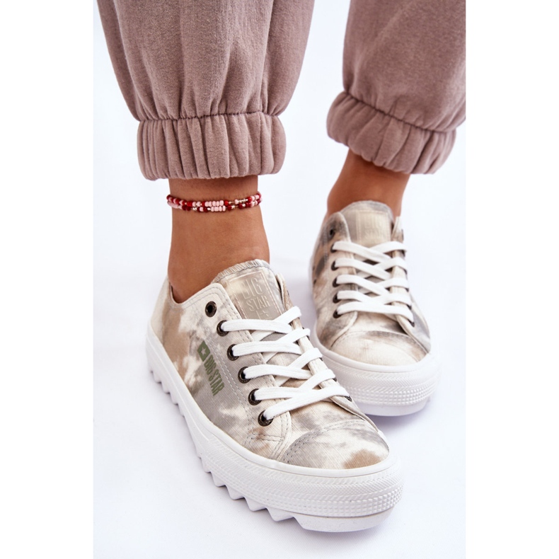 Baskets Basses à la Mode Big Star LL274043 Blanc et Gris beige 1 Baskets Basses à la Mode Big Star LL274043 Blanc et Gris beige 1