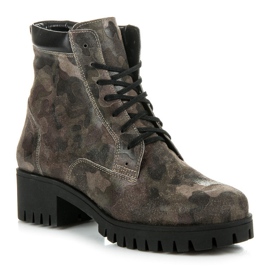 Vinceza Bottines à lacets avec protection vert 4